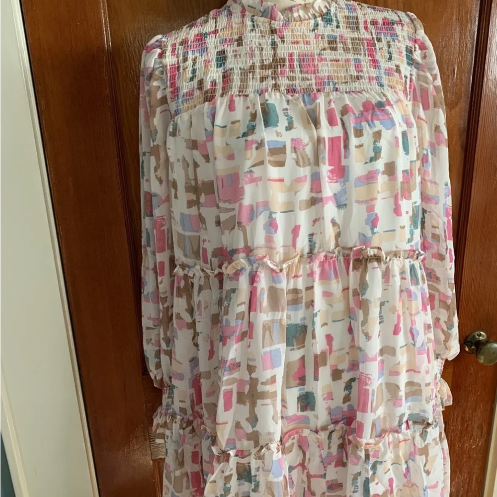 Entro Sweet As Sugar Smocked Dress (L)